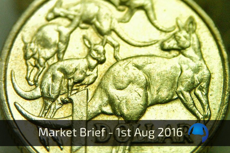 Read more about the article Market Brief – Monday 1st August 2016