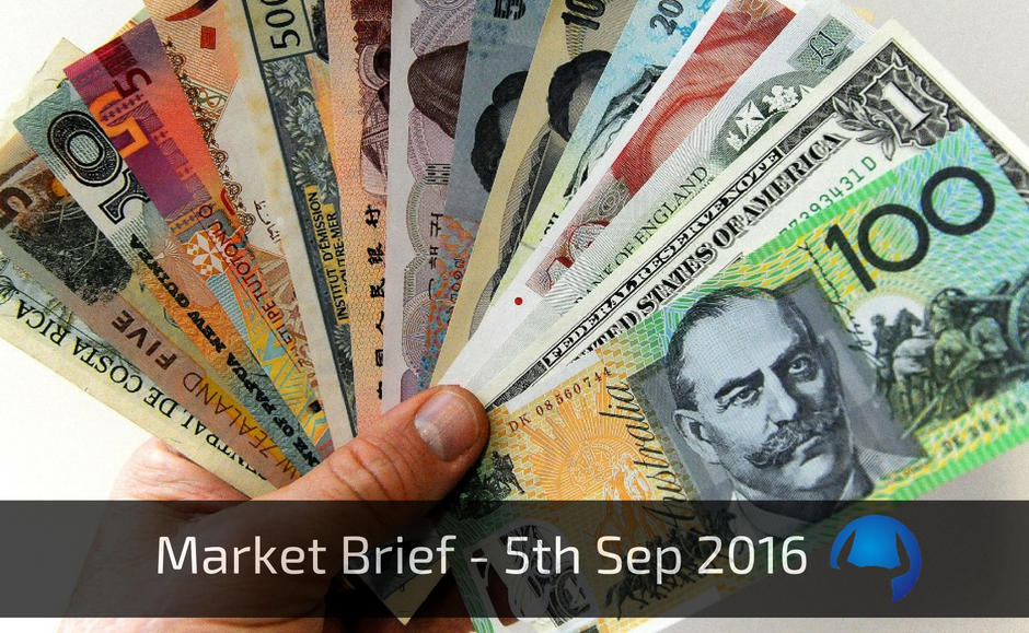 Read more about the article Market Brief – Monday 5th September 2016