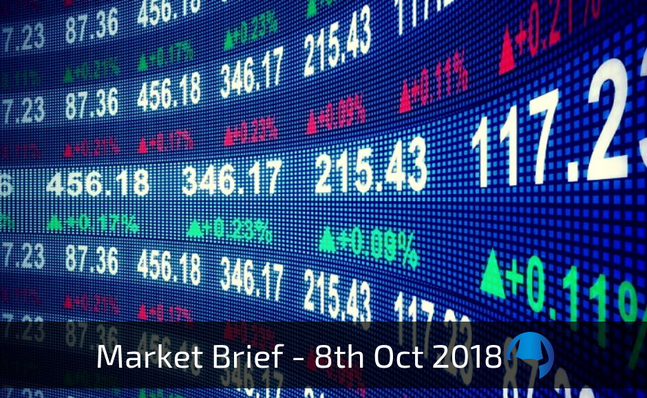 Read more about the article Market Brief – Monday 8th October 2018